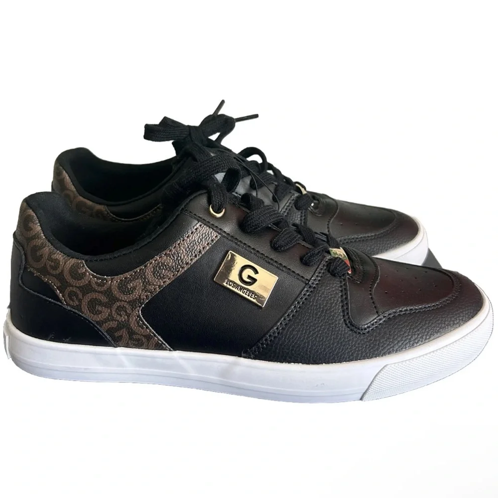 NWT G By Guess Los Angeles Shoes Sneaker Black/Gold/
Brown size: 10M - Picture 2 of 6